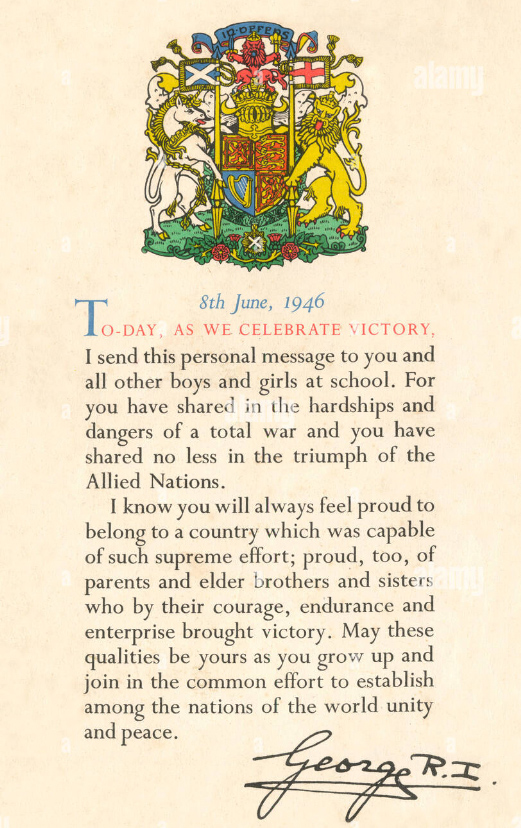 Letter from King George VI