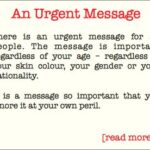 An Urgent Message